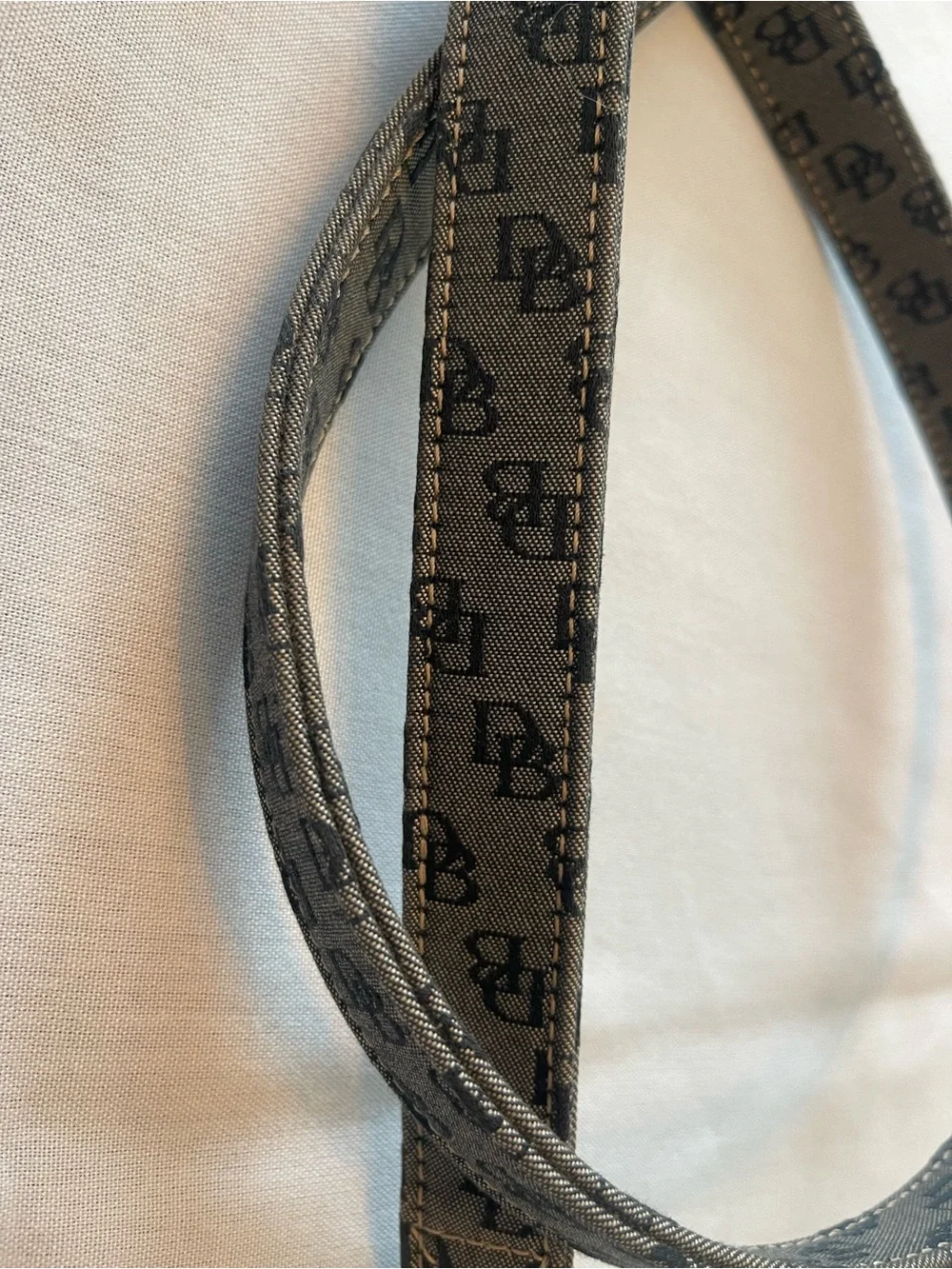 Vintage Dooney & Bourke Signature/Monogram dog collar and leash